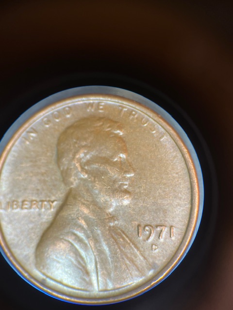 Lincoln--Memorial-Cent-1971-D-Missing-FG-(Over-Polishing?-)